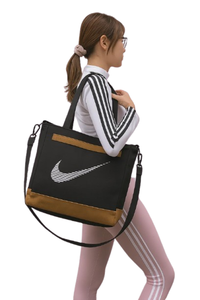 Nike Black & Brown Sports Tote Bag