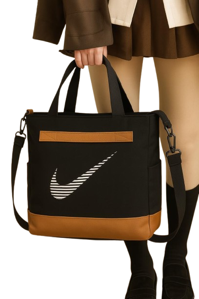 Nike Black & Brown Sports Tote Bag