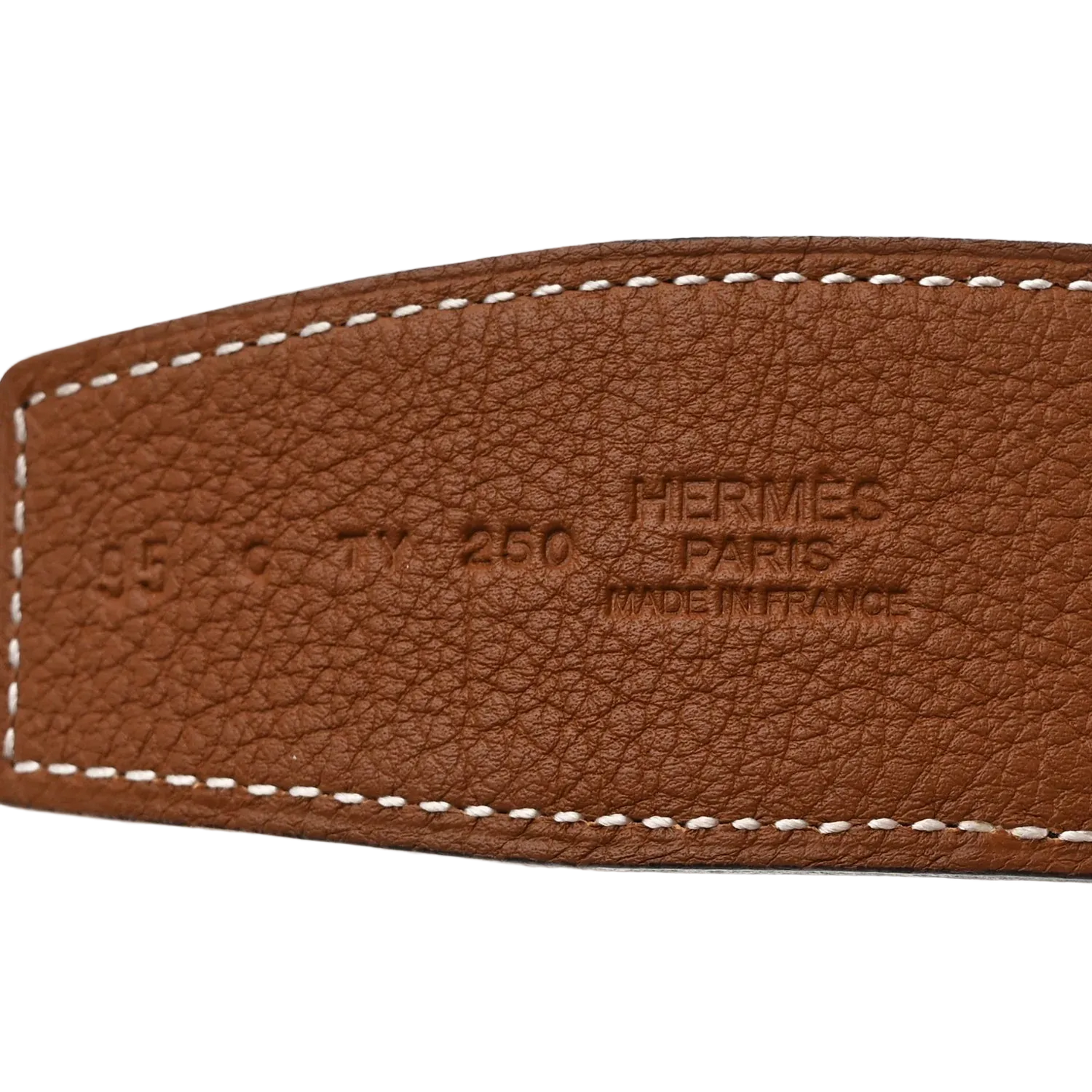 Hermès Leather H Belt - Gold/Brown
