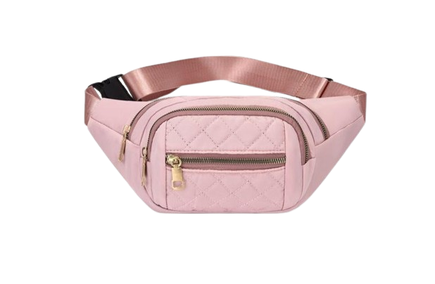 Women’s Quilted Pink Waist Bag