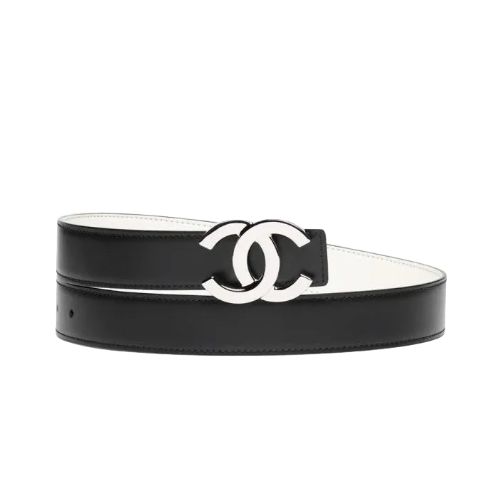CHANEL leather belt - Black