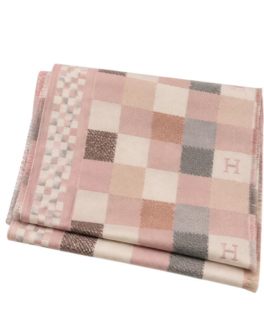 Hermes Block Scarf - Pink