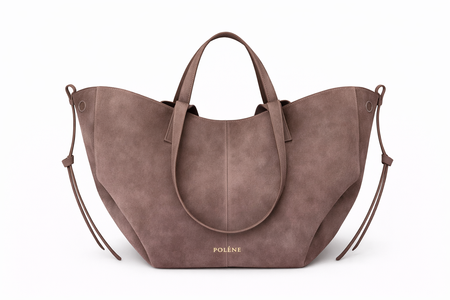 Dark Brown Suede Polene Cyme - Large