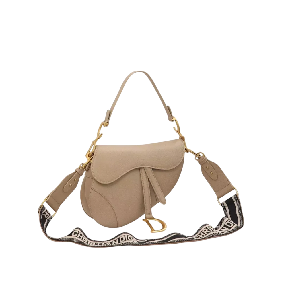 Christian Dior Saddle Bag - Taupe