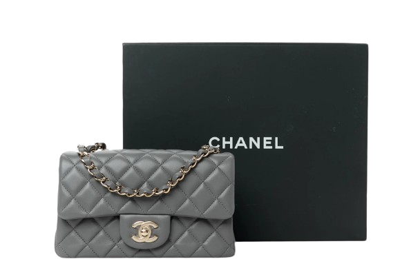 hanel Quilted Flap Bag - Grey