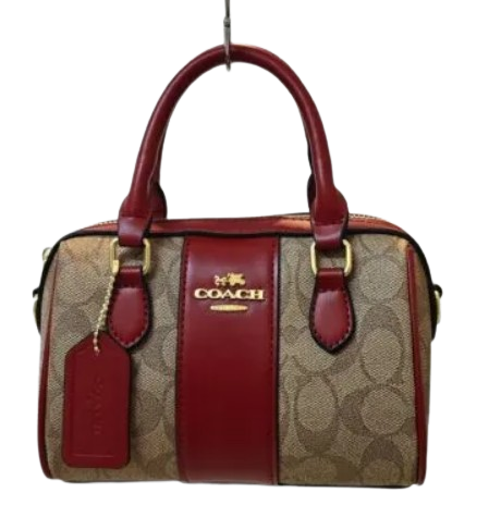 Coach Mini Rowan Crossbody Bag - Taupe/Red