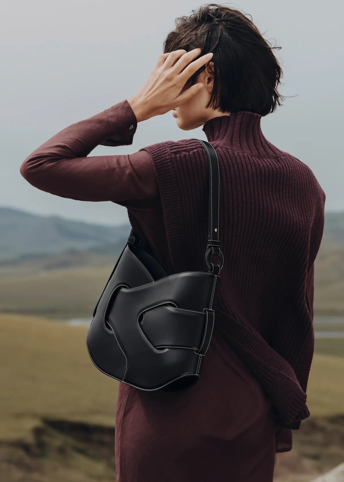 Polène Nodde Hobo bag - Black