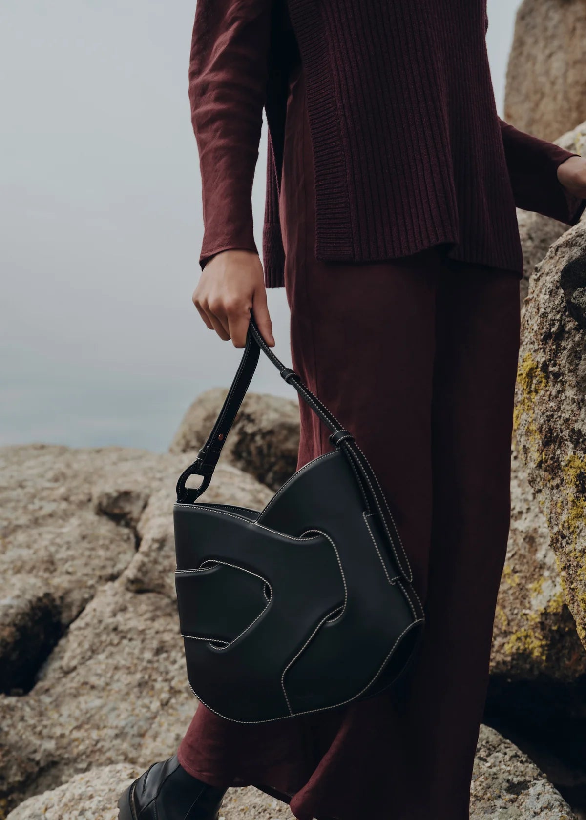 Polène Nodde Hobo bag - Black
