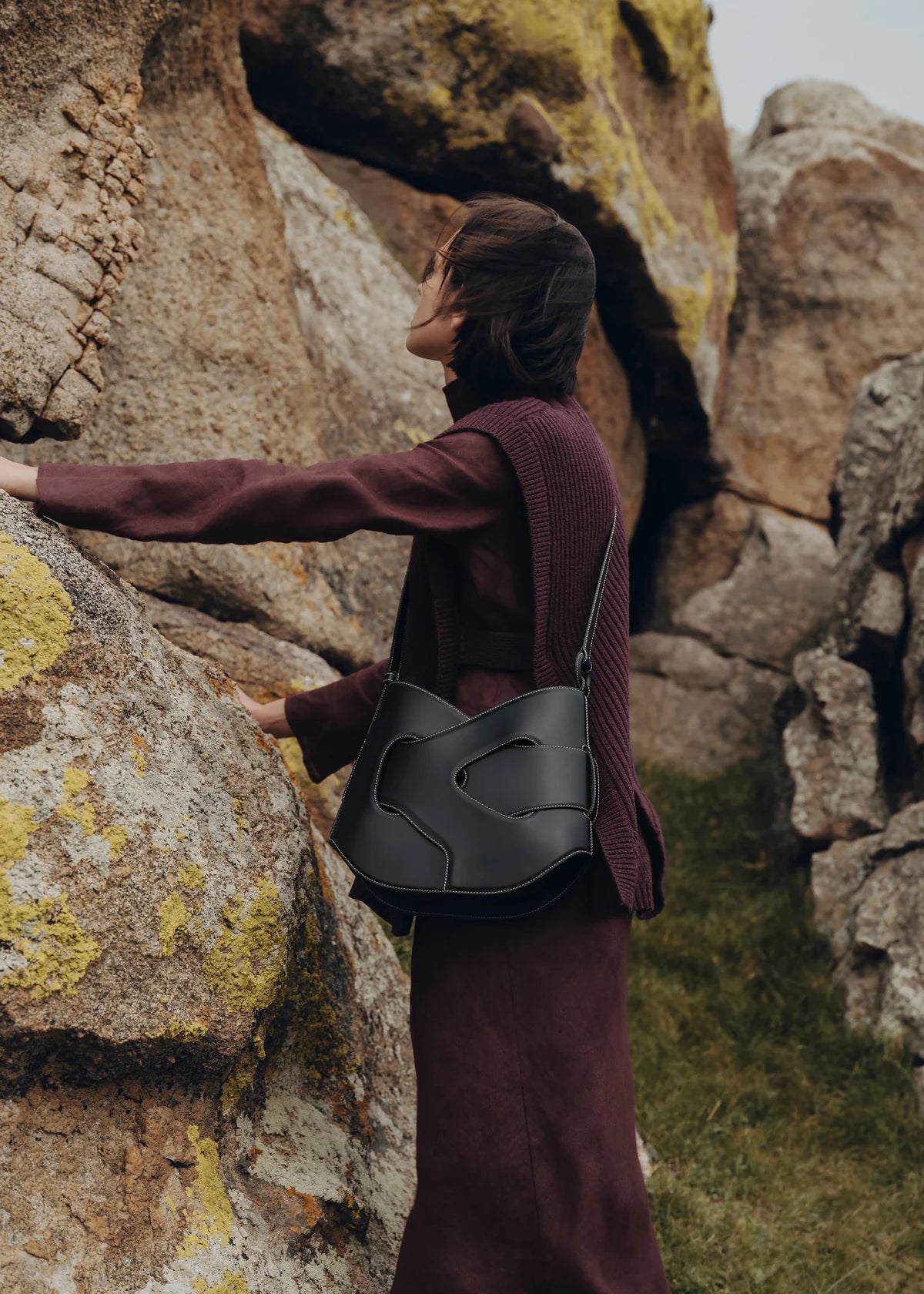 Polène Nodde Hobo bag - Black