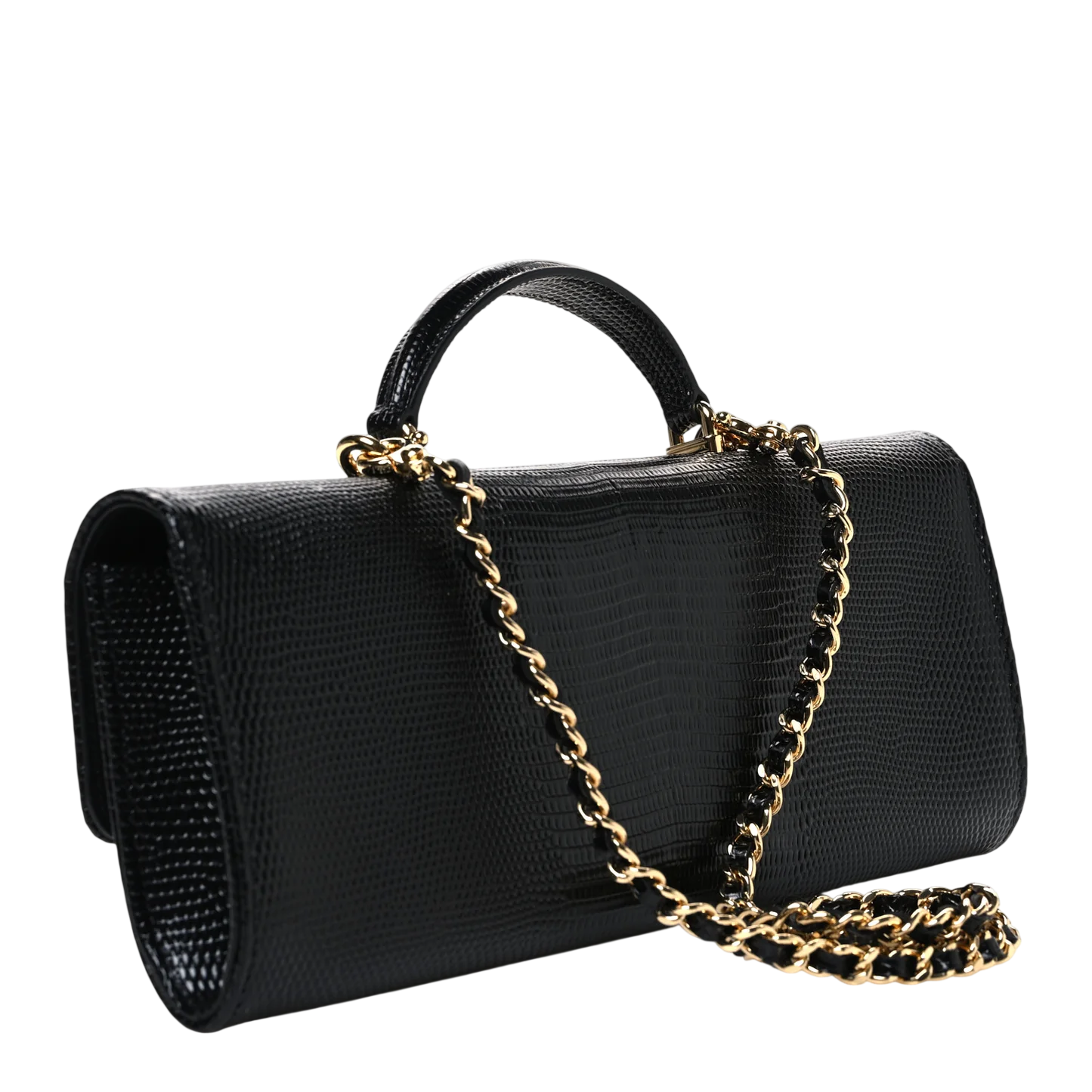 Chanel Long Top Handle Clutch - Black