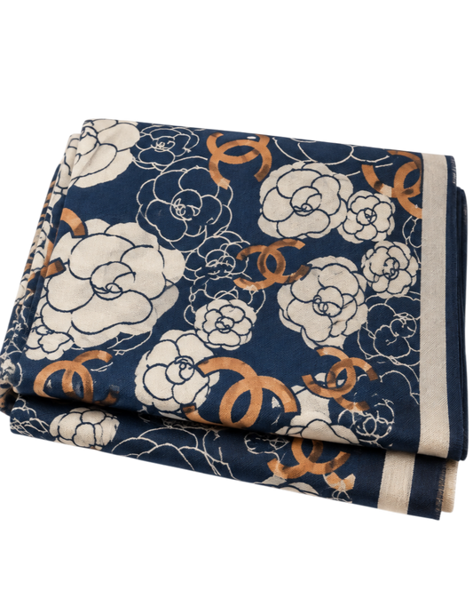 Chanel Scarf - Navy