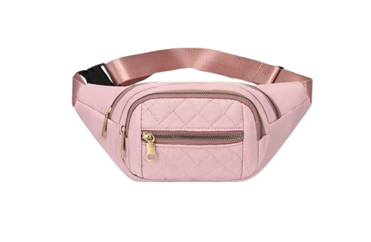 Women’s Quilted Pink Waist Bag