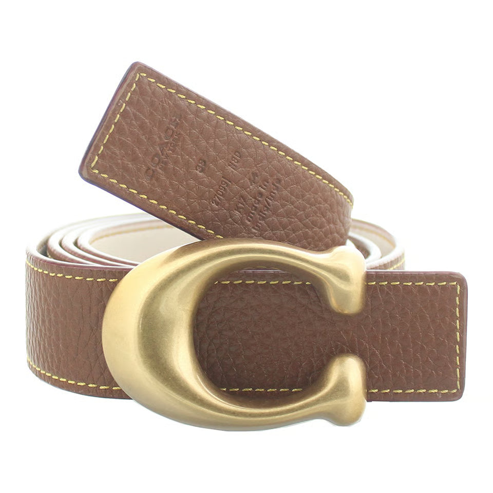 Coach Sculpted C Reversible Belt - Brown