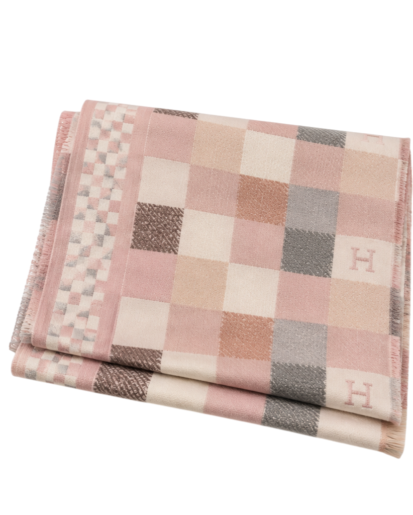 Hermes Block Scarf - Pink