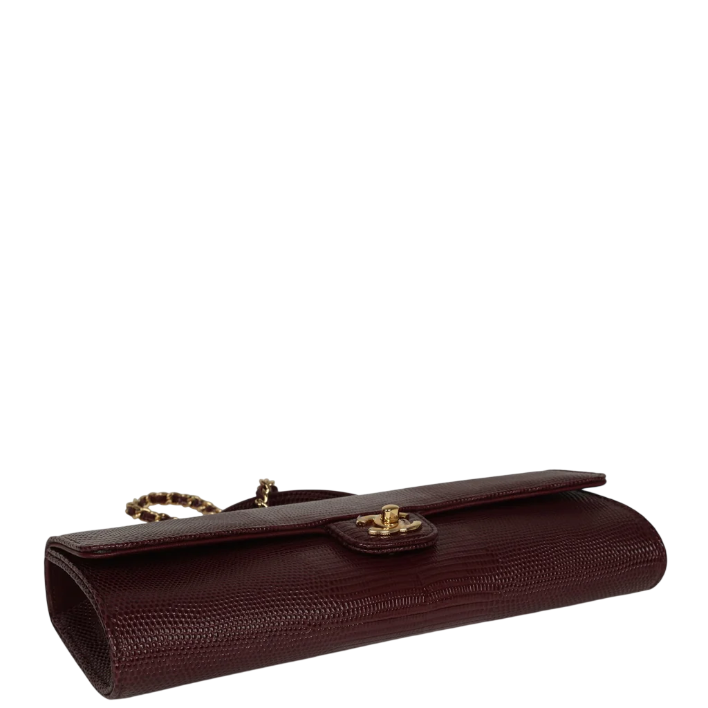Chanel Long Top Handle Clutch - Brown