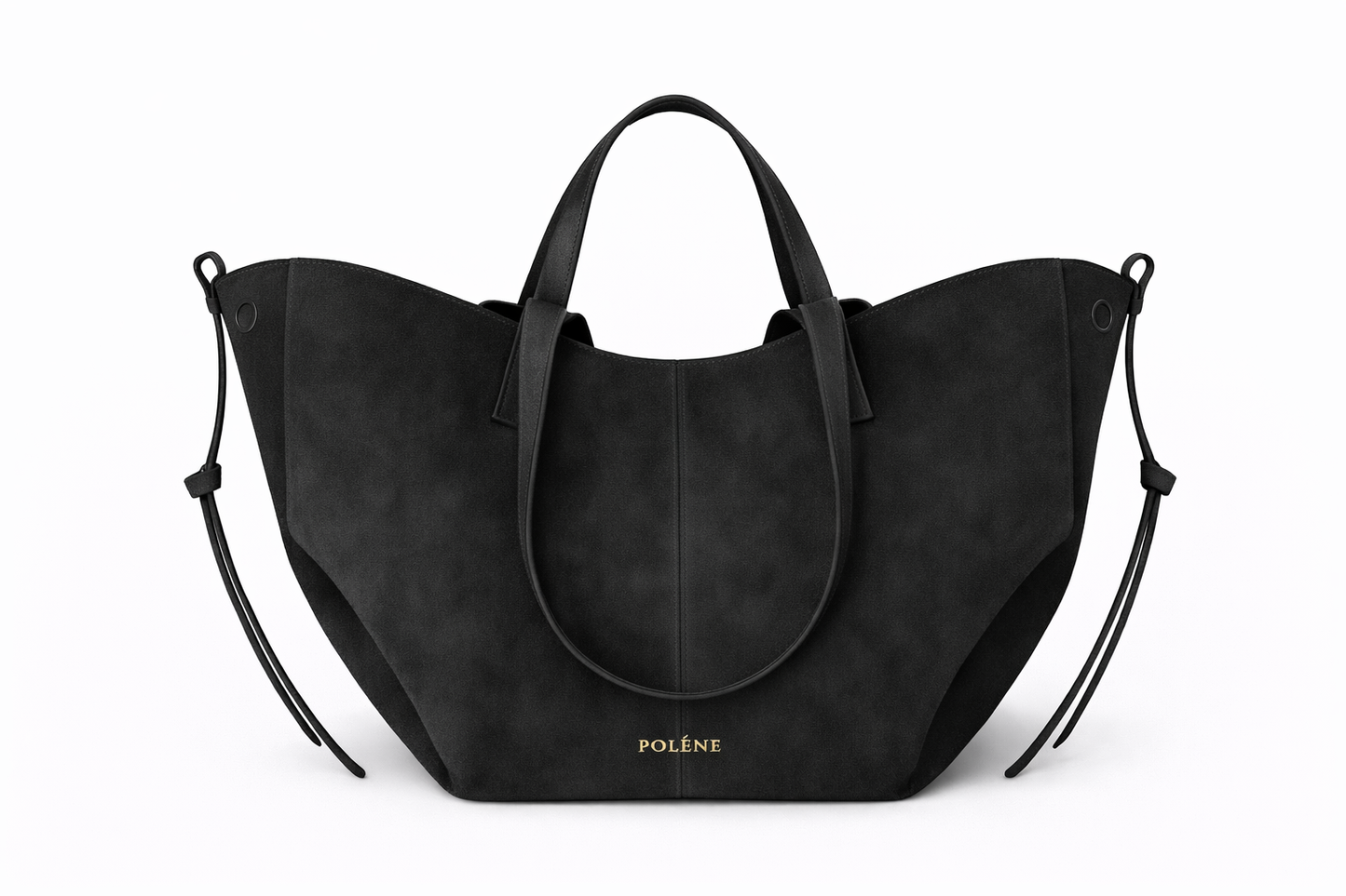 Black Suede Polene Cyme - Large