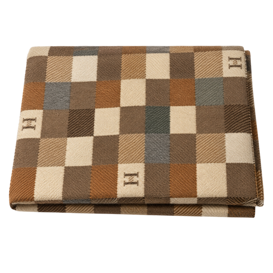 Hermes Block Scarf - Brown