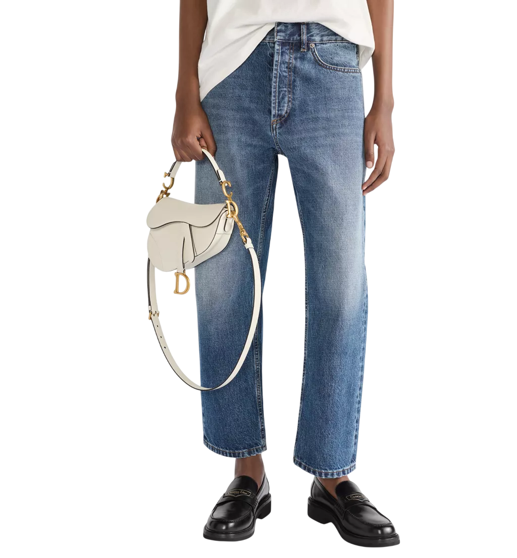 Christian Dior Saddle Bag - White