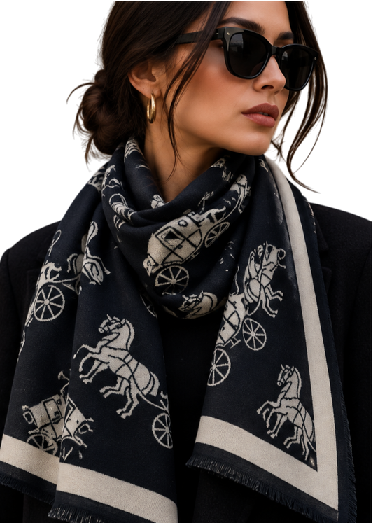 Hermes Scarf - Black