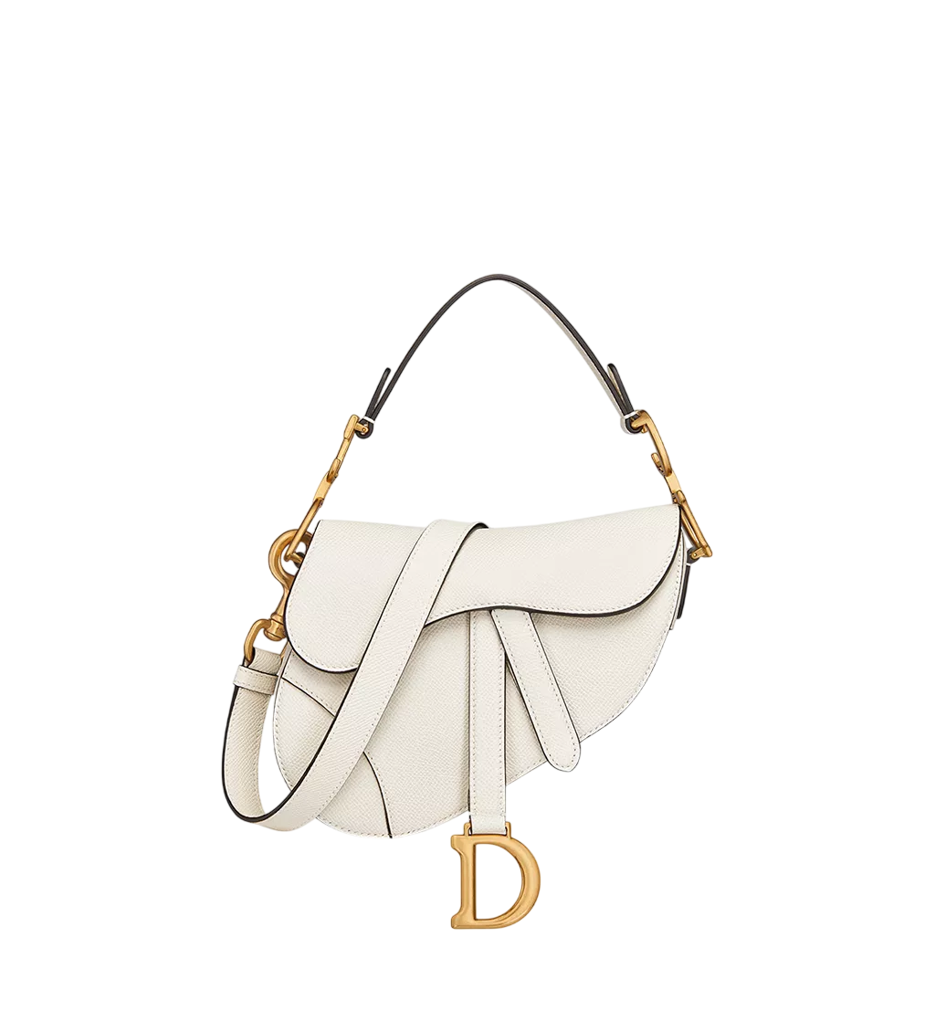 Christian Dior Saddle Bag - White