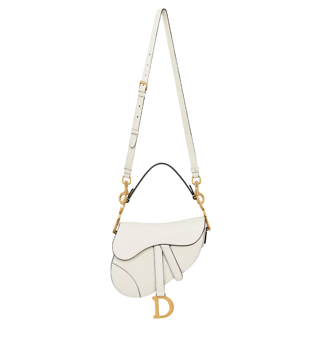 Christian Dior Saddle Bag - White