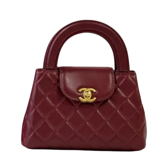 Chanel Nano Kelly Top Handle - Burgundy