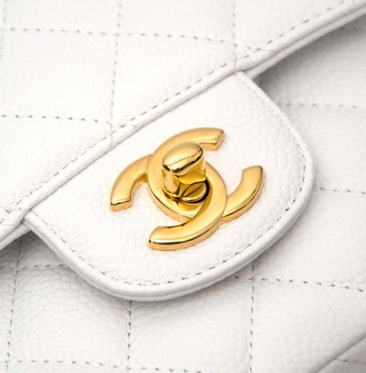 Chanel Classic Double Flap Bag - White