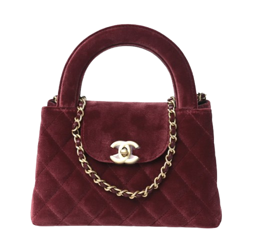 Chanel Velvet mini top handle bag - Burgundy