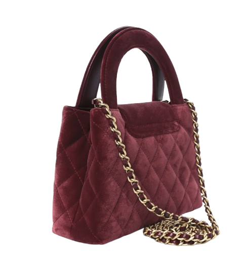 Chanel Velvet mini top handle bag - Burgundy