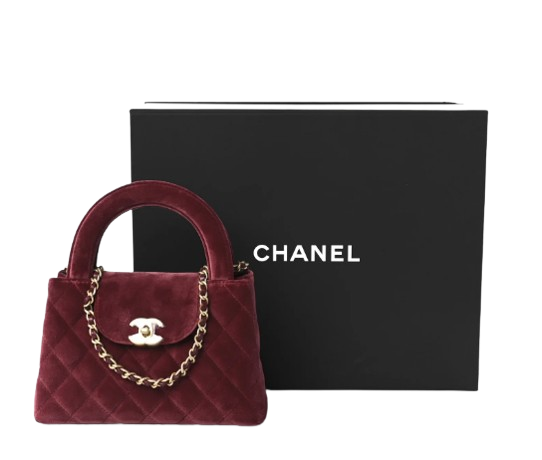Chanel Velvet mini top handle bag - Burgundy