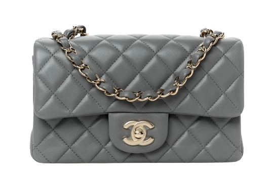 hanel Quilted Flap Bag - Grey