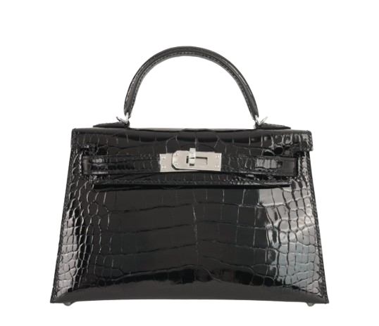 Hermès Birkin in black shiny Leather