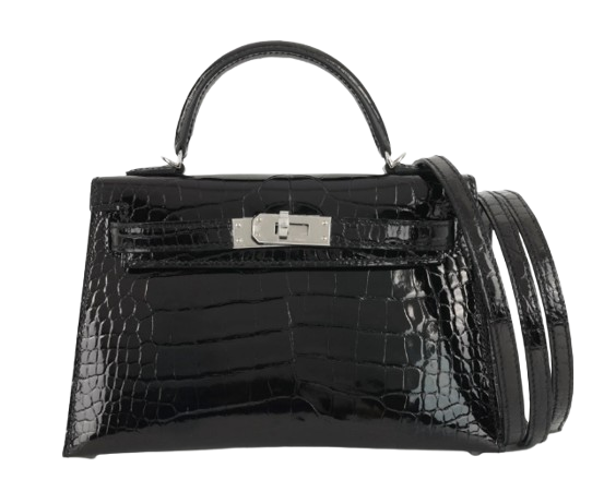 Hermès Birkin in black shiny Leather