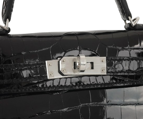 Hermès Birkin in black shiny Leather