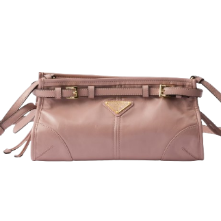 Prada Bonnie Leather Shoulder Bag - Lily of the Valley