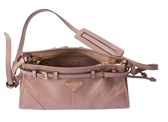 Prada Bonnie Leather Shoulder Bag - Lily of the Valley