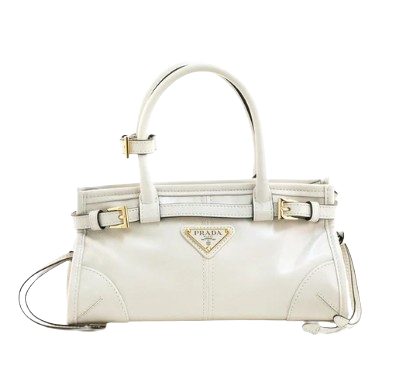 Prada Bonnie Leather Shoulder Bag - White