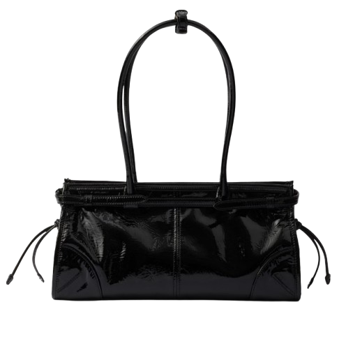 Prada Bonnie Leather Shoulder Bag - Black