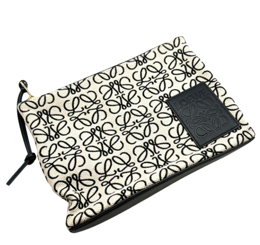 Loewe Anagram Pouch – Black & White