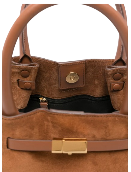 DeMellier Midi New York Tote Bag — Suede Brown