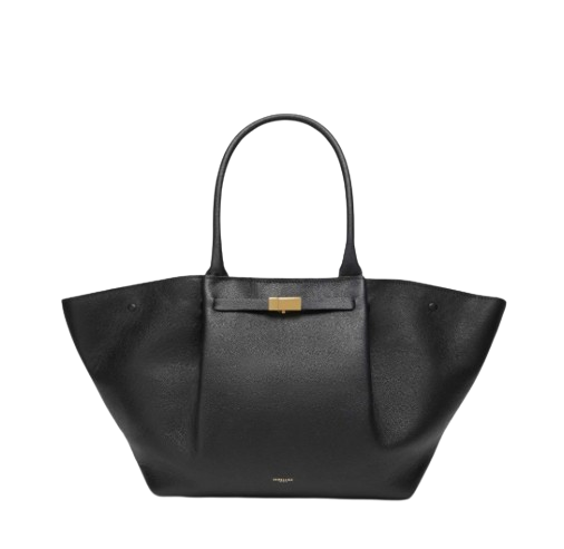 DeMellier Midi New York Tote Bag — Black Leather