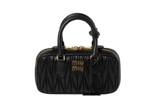 Miu Miu Arcadie Matelassé Nappa - Black