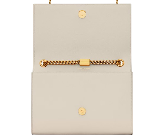 Saint Laurent Kate Medium Chain Bag - White