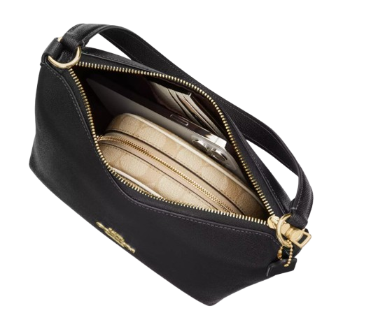 Coach Zip Top Shoulder Bag - Black