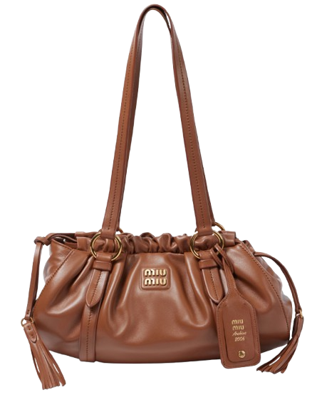 Miu Miu Joie shoulder leather bag  - Brown