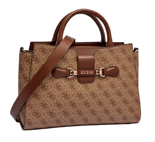 Guess Nolana Girlfriend Satchel - Latte logo/Brown