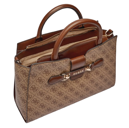 Guess Nolana Girlfriend Satchel - Latte logo/Brown
