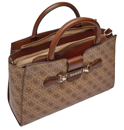 Guess Nolana Girlfriend Satchel - Latte logo/Brown