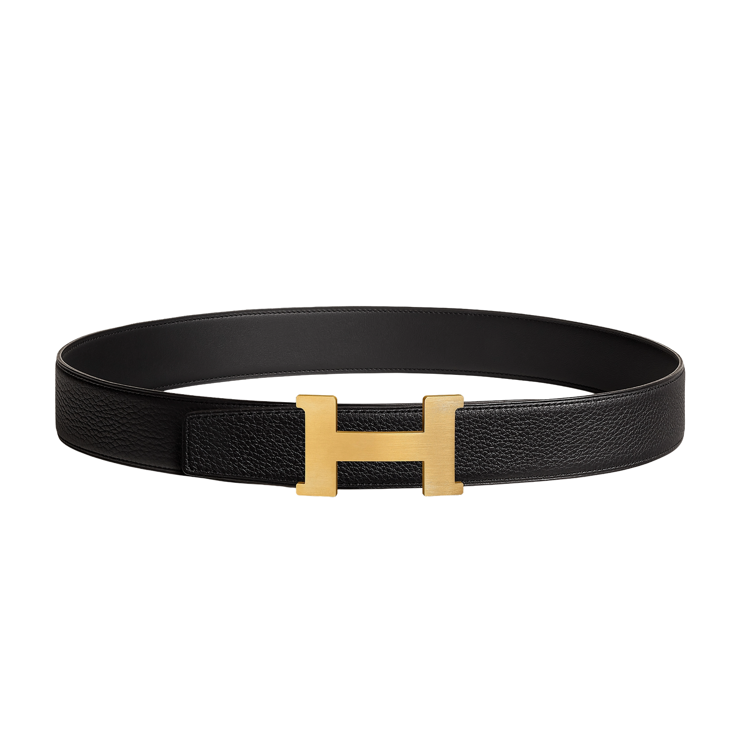 Hermès Leather H Belt [32mm] - Gold/Black