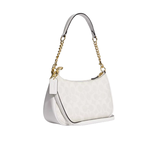 Coach Teri Shoulder Bag – Chalk Signature Canvas